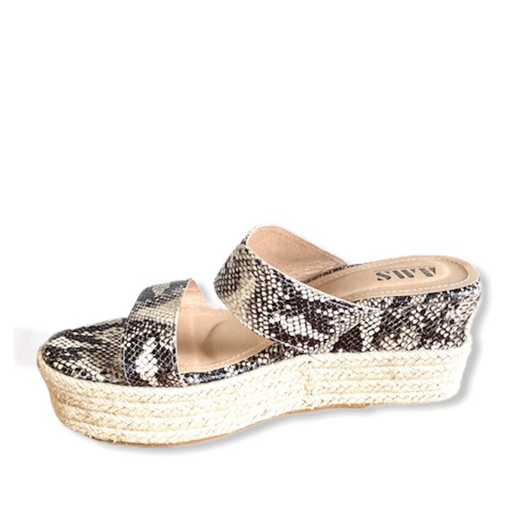 AMS Shoes - Snake Skin Espadrille Sandal Size 9